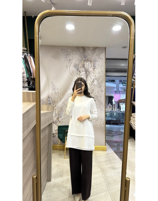 Ghisa Uzun kollu İçlik Beyaz