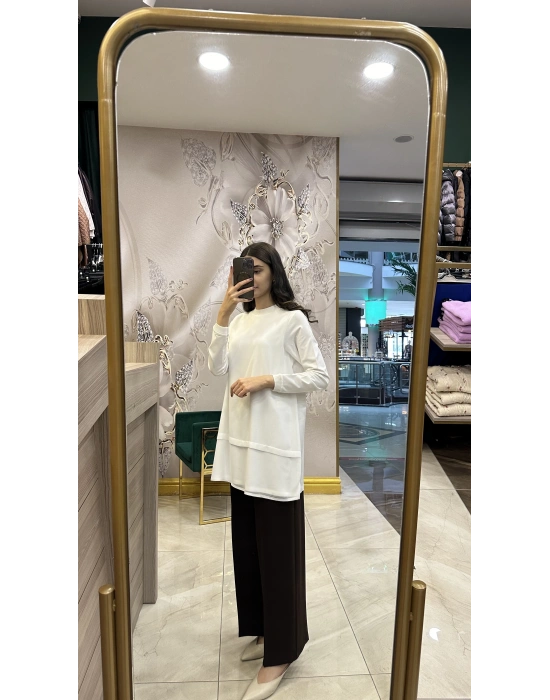 Ghisa Uzun kollu İçlik Beyaz