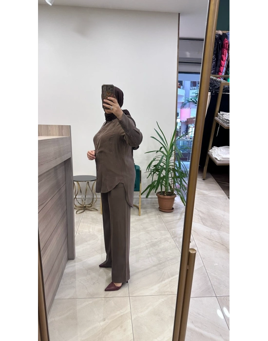 Hilay Modal Takım Kahverengi