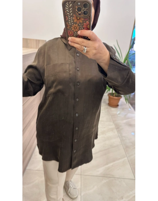 Hilay Qupra gömlek Kahverengi