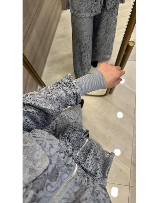 İnvee 6352 güpür takım gri