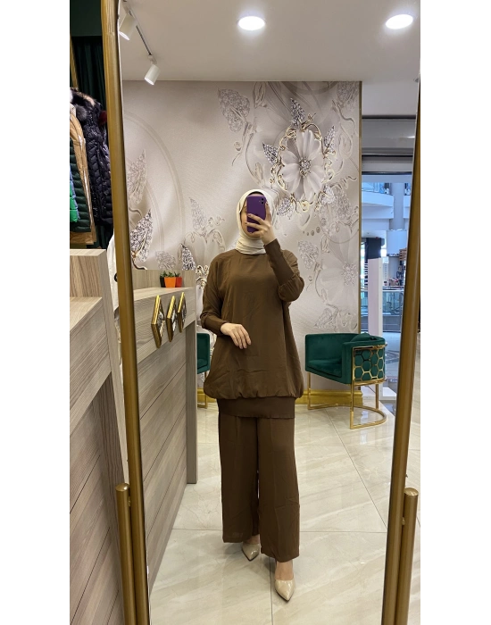 İnvee Caz Tunik 6419 Kahve