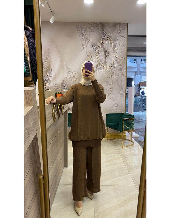 İnvee Caz Tunik 6419 Kahve