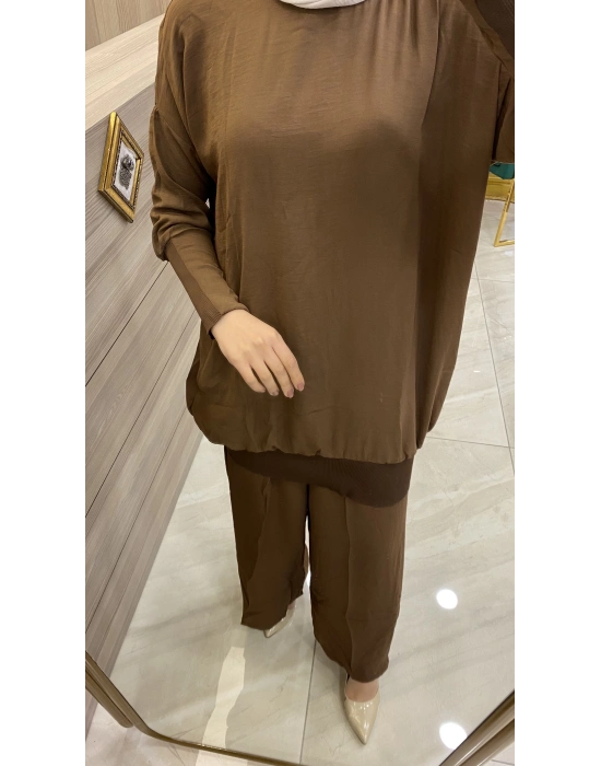 İnvee Caz Tunik 6419 Kahve