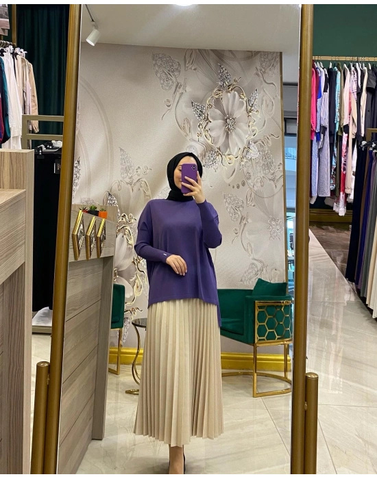 İnvee Evaze Tunik Mor 5879