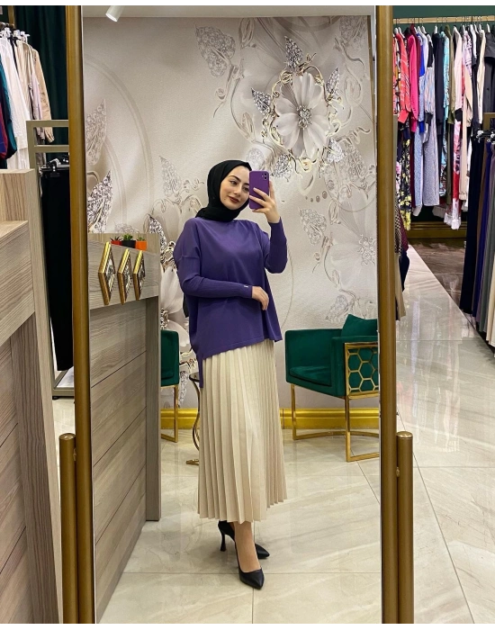 İnvee Evaze Tunik Mor 5879