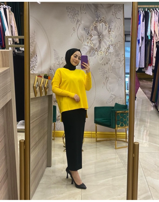 İnvee Evaze Tunik Sarı 5879