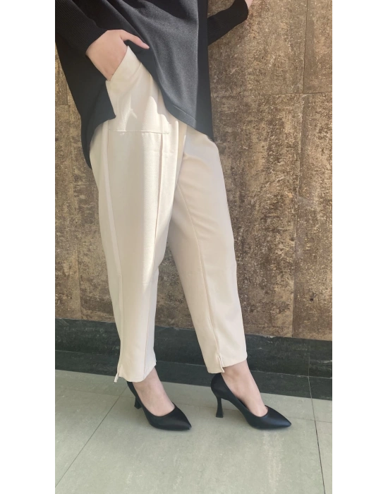 İnvee Havuç Pantolon Vanilya