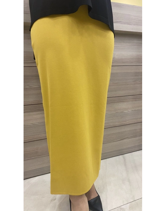 İnvee Merserize Etek Safran