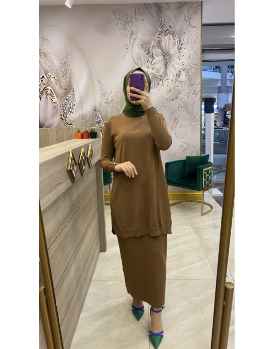 İnvee Merserize Etek Toprak