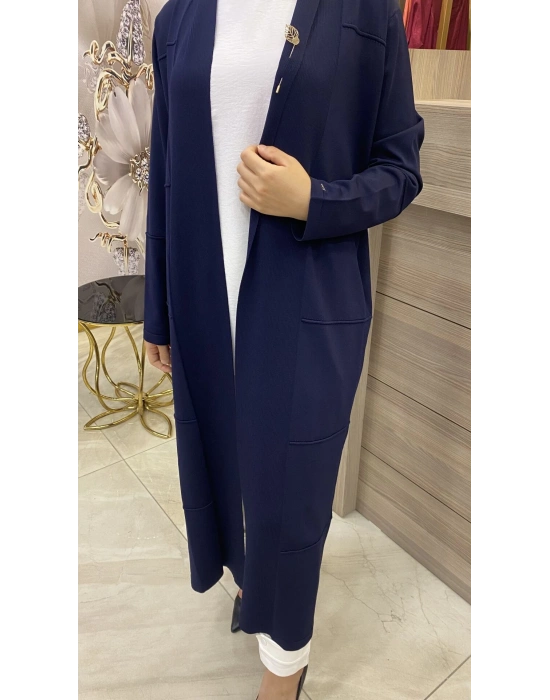 İnvee Merserize Hırka Lacivert