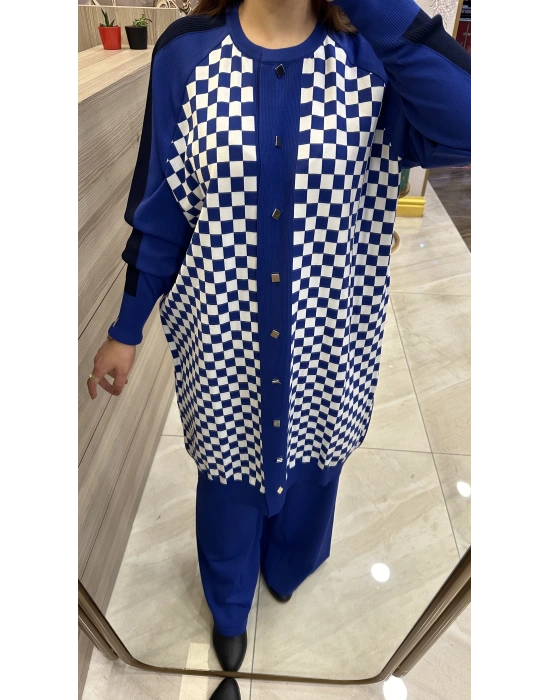 İnvee Merserize Hırka Saks