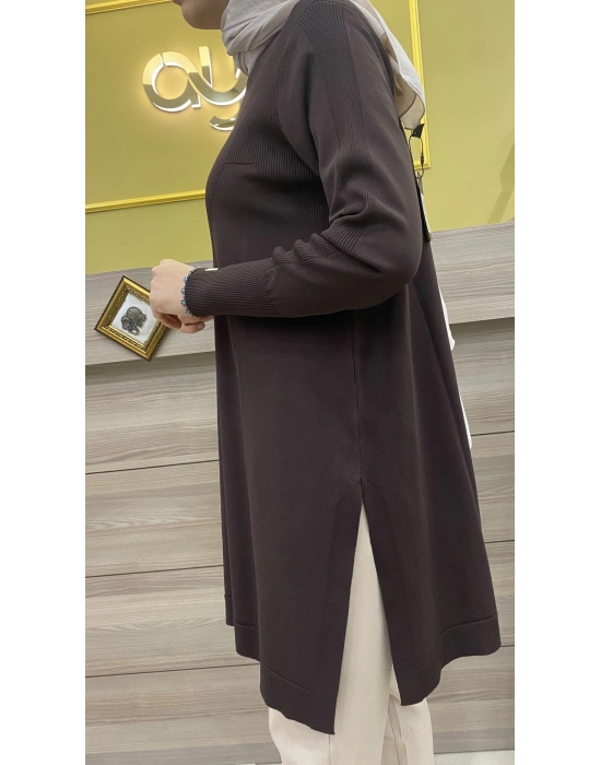 İnvee Merserize Tunik Kahverengi