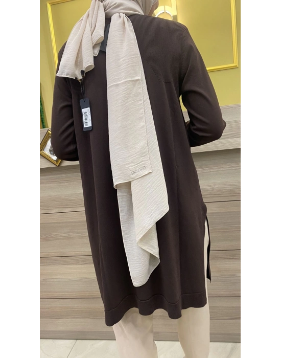 İnvee Merserize Tunik Kahverengi