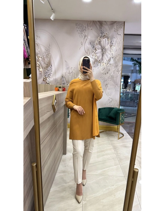 İnvee Omzu Şifon Tunik