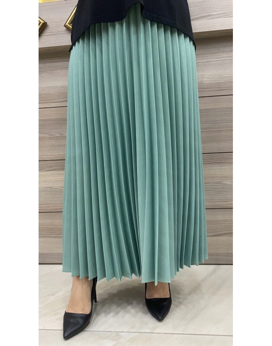 İnvee Pliseli Etek Çağla