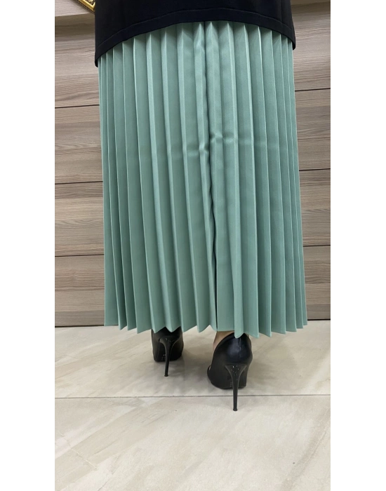 İnvee Pliseli Etek Çağla