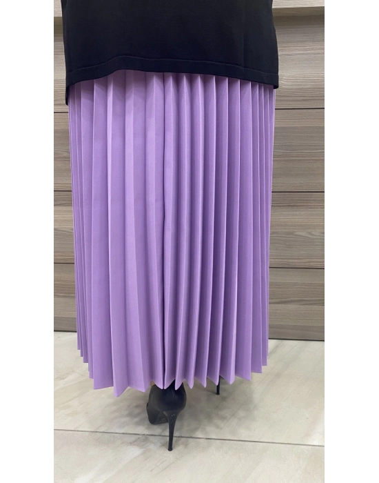 İnvee Pliseli Etek Lila