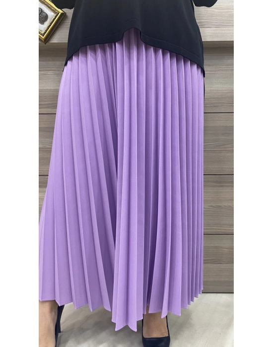 İnvee Pliseli Etek Lila