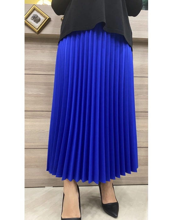 İnvee Pliseli Etek Saks