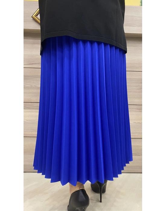 İnvee Pliseli Etek Saks