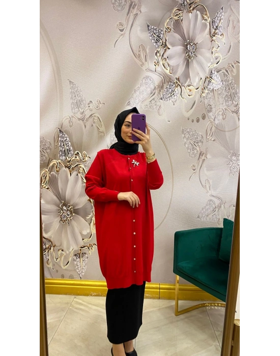 İnvee Yusufçuk Hırka Kırmızı 6283