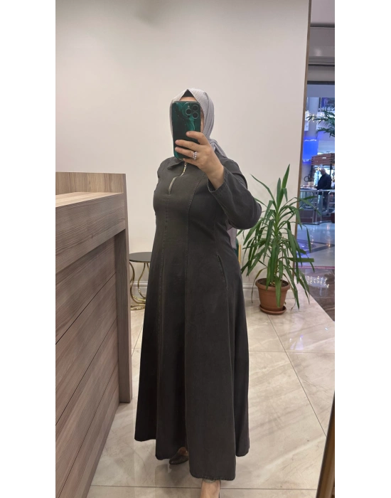 Magazin 1533 Denim Elbise Antrasit