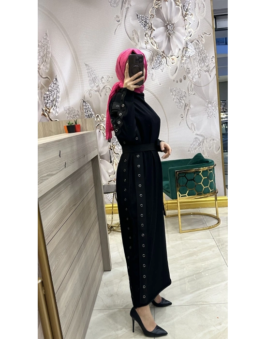 Misswhence 34817 Siyah Merserize Elbise