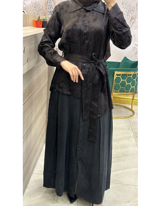 Misswhence İpek Elbise Kahverengi