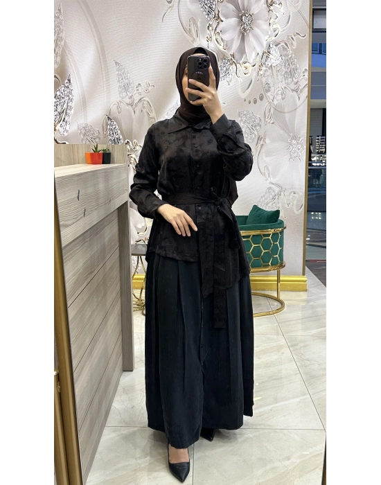 Misswhence İpek Elbise Kahverengi