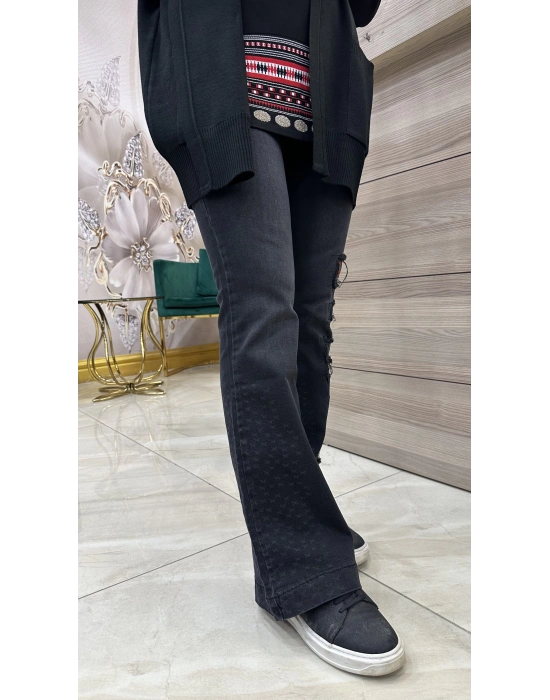 Misswhence İspanyol Paça Kot Pantolon