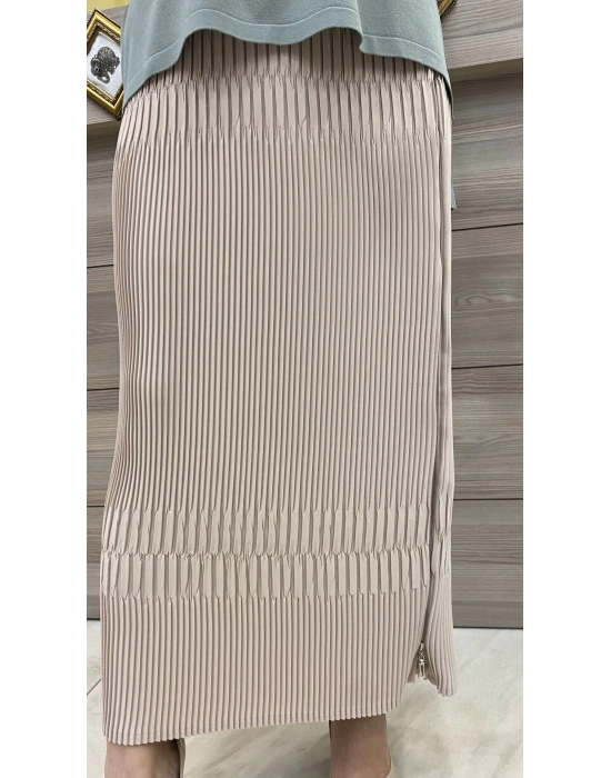 Misswhence Pliseli Etek Bej