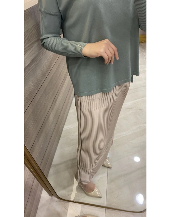 Misswhence Pliseli Etek Bej