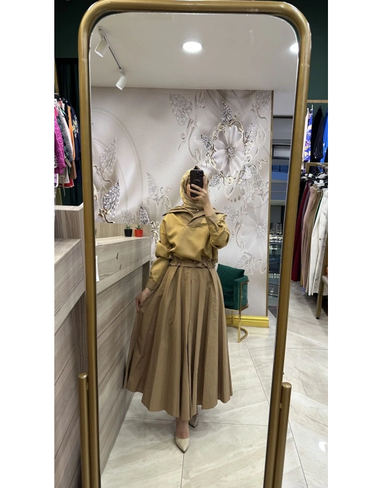 Niqozza Camel Etekli Takım