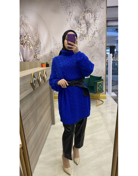 NİQOZZA CUİR BELİ LASTİKLİ DERİ PANTOLON SİYAH