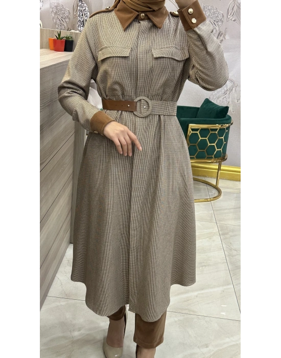 Niqozza Kadife Pantolon Camel