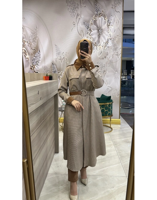 Niqozza Kadife Pantolon Camel