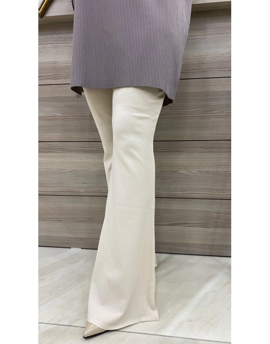 NİQOZZA MERSERİZE İSPANYOL PANTOLON BEJ