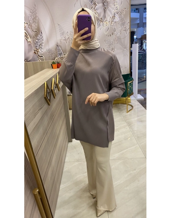 NİQOZZA MERSERİZE İSPANYOL PANTOLON BEJ