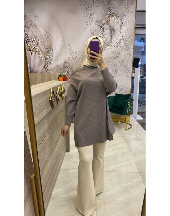 NİQOZZA MERSERİZE İSPANYOL PANTOLON BEJ