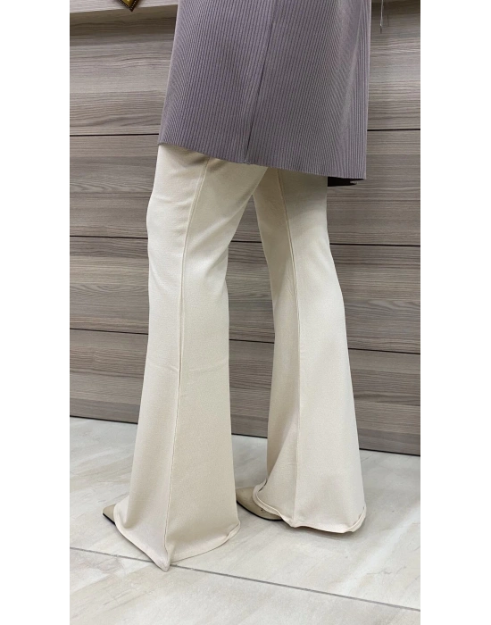 NİQOZZA MERSERİZE İSPANYOL PANTOLON BEJ