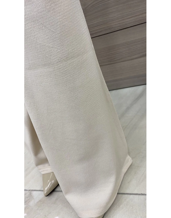 NİQOZZA MERSERİZE İSPANYOL PANTOLON BEJ