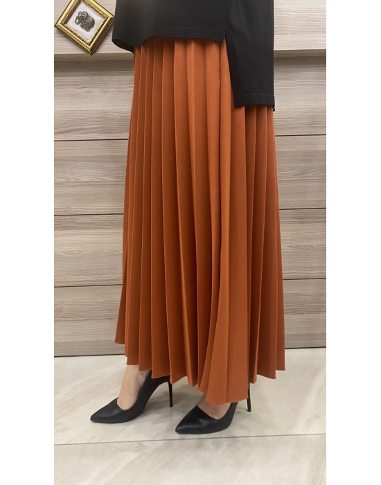 Niqozza Pliseli Etek Kiremit