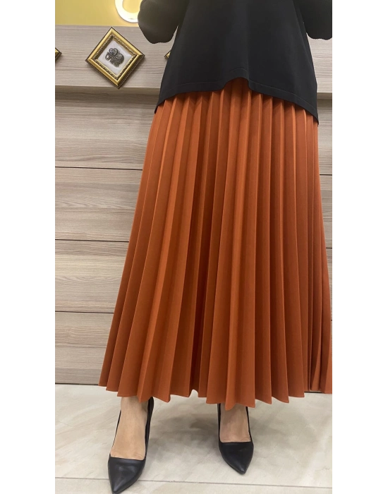 Niqozza Pliseli Etek Kiremit