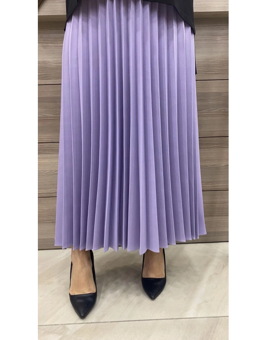 Niqozza Pliseli Etek Lila