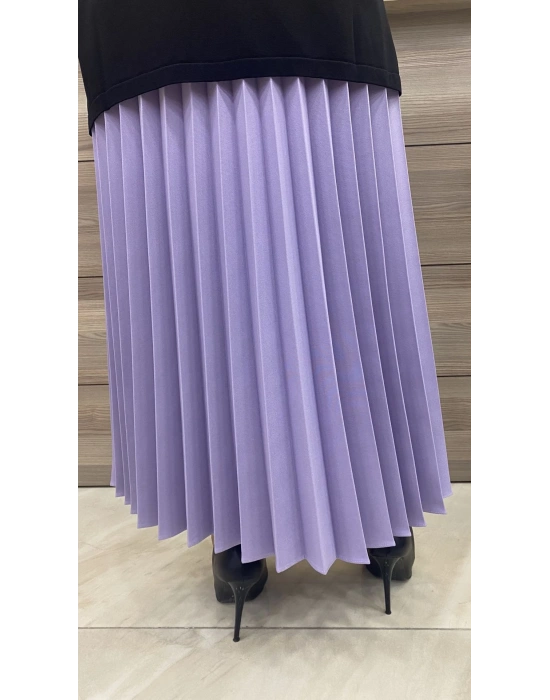 Niqozza Pliseli Etek Lila