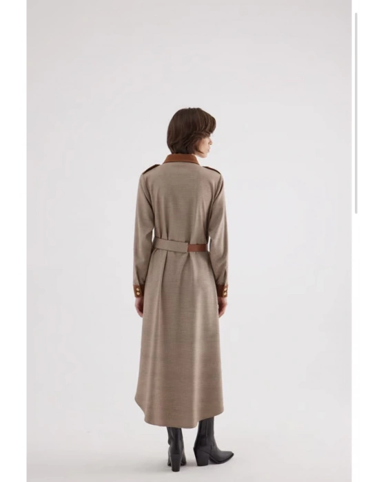 Niqozza Tiara Yakası Kadife Elbise