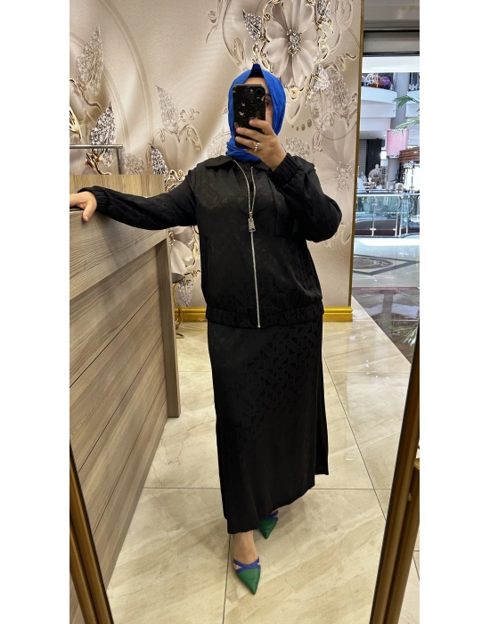 NS-25Y1053 İkili Elbise Siyah