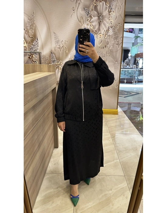 NS-25Y1053 İkili Elbise Siyah