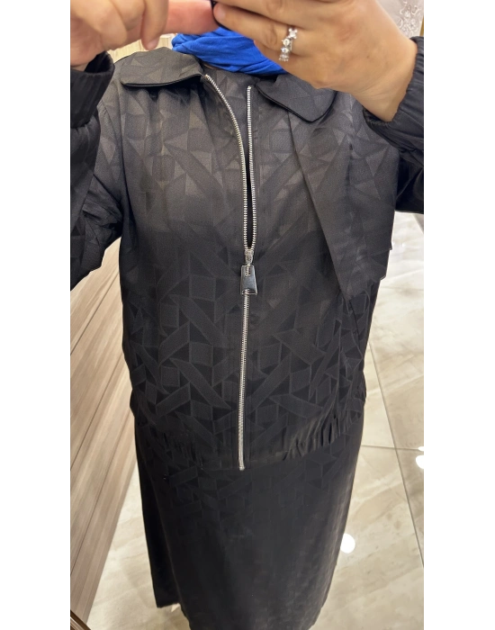 NS-25Y1053 İkili Elbise Siyah